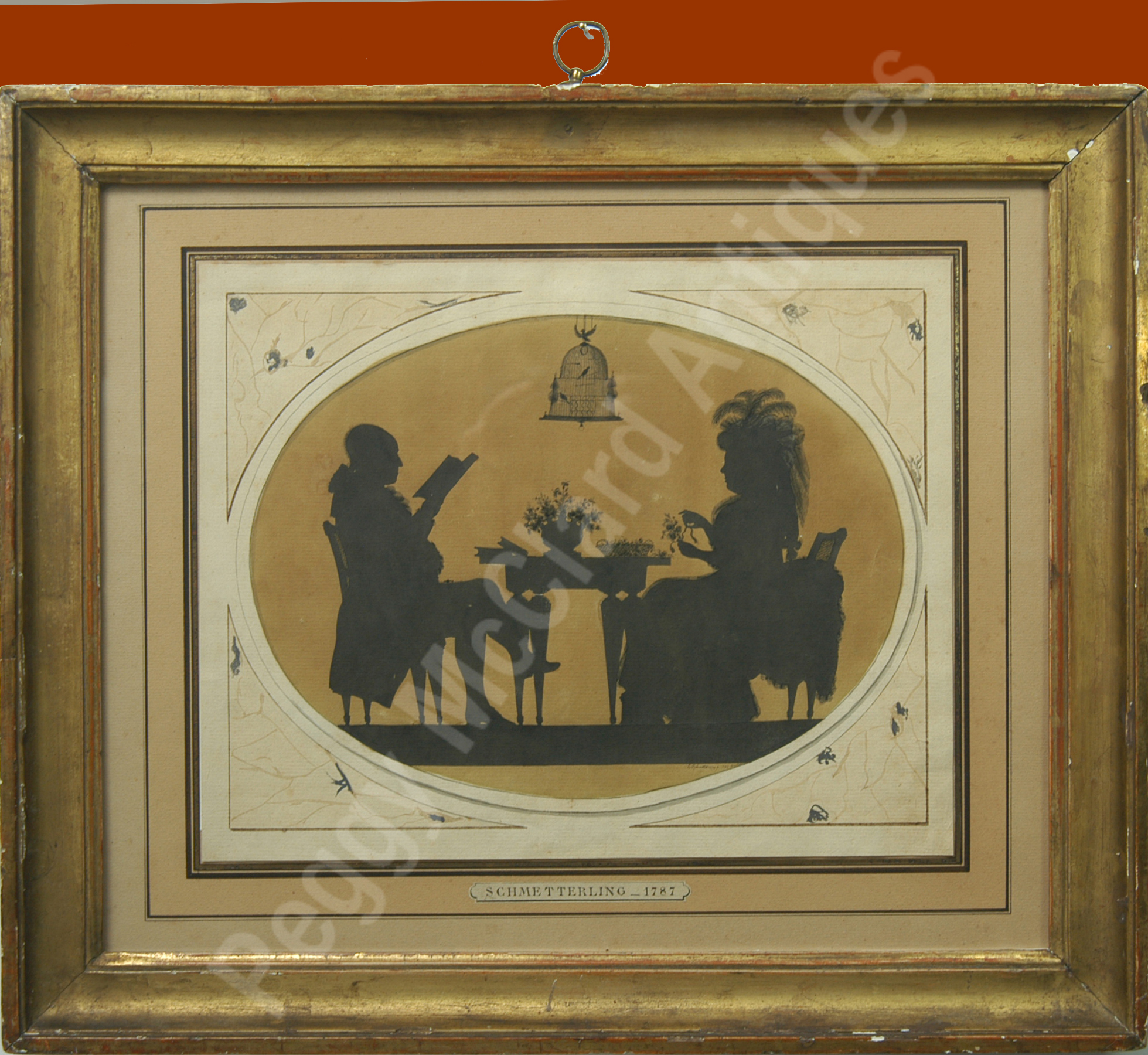 Silhouettes Antique Conversation Silhouette By Rarely Found 18th